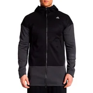 Bluzy męskie - Adidas bluza męska młodzieżowa koszykarska czarna AX8407 L - miniaturka - grafika 1