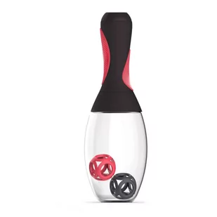 ASOBU Shaker do odżywek ASOBU Samba Shaker, grafitowo-czerwony, 600 ml - Shakery i bidony sportowe - miniaturka - grafika 1
