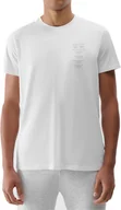 Koszulki męskie - KOSZULKA MĘSKA BAWEŁNIANA MĘSKI SPORTOWY 4F M2536 BIAŁY XL - miniaturka - grafika 1