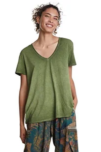 Desigual Ts_Africa Rock T-Shirt damski, zielony (Olivine 4128), XS - Koszulki i topy damskie - miniaturka - grafika 1