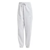 Spodnie rowerowe - adidas Kobiety ESSENTIALS 3-STRIPES FLEECE LOOSE PANTS, light grey heather/white, XS - miniaturka - grafika 1