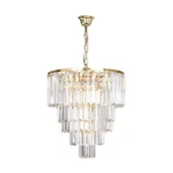 Lampy sufitowe - Amedeo lampa wisząca 10-punktowa złota 17106/6+3+1-GD+CL - miniaturka - grafika 1