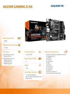 Płyta główna Płyta główna A620M GAMING X AX AM5 4DDR5 HDMI/DP M.2 mATX - Płyty główne - miniaturka - grafika 6