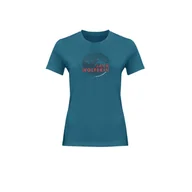 Koszulki i topy damskie - Damska Koszulka z krótkim rękawem JACK WOLFSKIN HIKING S/S GRAPHIC T W 1808941-1395 – Turkusowy - miniaturka - grafika 1