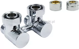 Varioterm Zawór odcinający kątowy Premium Exclusive ze złączką PEX/CU bez głowicy - chrom CU - instalacja miedziana PREGS0202/FK(Cu) - Zawory i kraniki - miniaturka - grafika 1