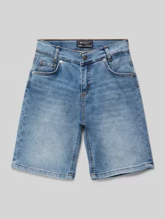 Spodnie i spodenki dla chłopców - Szorty jeansowe o kroju relaxed fit z naszywką z logo z tyłu - grafika 1