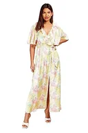 Sukienki - Little Mistress Damska sukienka maxi w kwiaty, multi, 42 - miniaturka - grafika 1