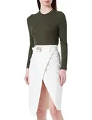 Spódnice - Pinko Damska spódnica IVRA Gonna LINO Stretch Con FI Rock, Z15_Bianco NEMBO, 38, Z15_bianco Nembo, 38 - miniaturka - grafika 1