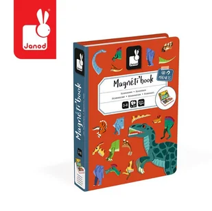 Janod Magnetyczna Układanka Dinozaury Magnetibook, - Układanki dla dzieci - miniaturka - grafika 2