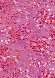 Decopatch Papier decopatch, wzór z kwiatami, luźne kartki, 300 X 400 MM, różowy/żółty/motyle, 20 szt. FD20505 - Decoupage - miniaturka - grafika 1