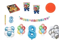 Miseczki i talerzyki dla dzieci - Zestaw Urodzinowy 8 urodziny Super Mario - miniaturka - grafika 1