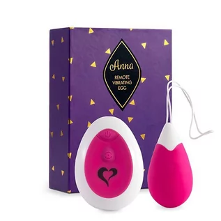 Kulki gejszy - FeelzToys Jajeczko wibrujące FeelzToys Anna Vibrating Egg Remote Różowy - grafika 1