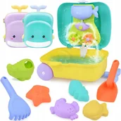 Zabawki do piasku - Zestaw Do Piaskownicy Piasku Na Plażę Basen Walizka Z Foremkami Młynek 8W1 - miniaturka - grafika 1