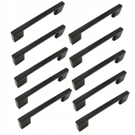 Meble modułowe i akcesoria - 10 x Uchwyt meblowy czarny 96 mm metalowy uchwyt do szafki do mebli - miniaturka - grafika 1