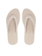 Klapki i japonki damskie - Tommy Hilfiger Japonki Th Wedge Cornrow Beach Sandal FW0FW09037 Écru - miniaturka - grafika 1