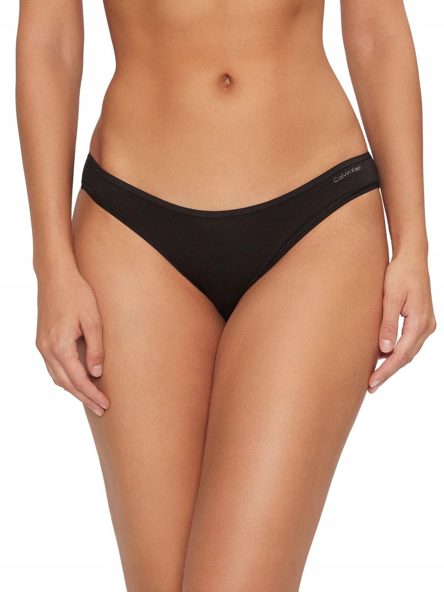 CALVIN KLEIN CZARNE FIGI BAWEŁNIANE Z MAŁYM LOGO 3-PACK XL 6BA