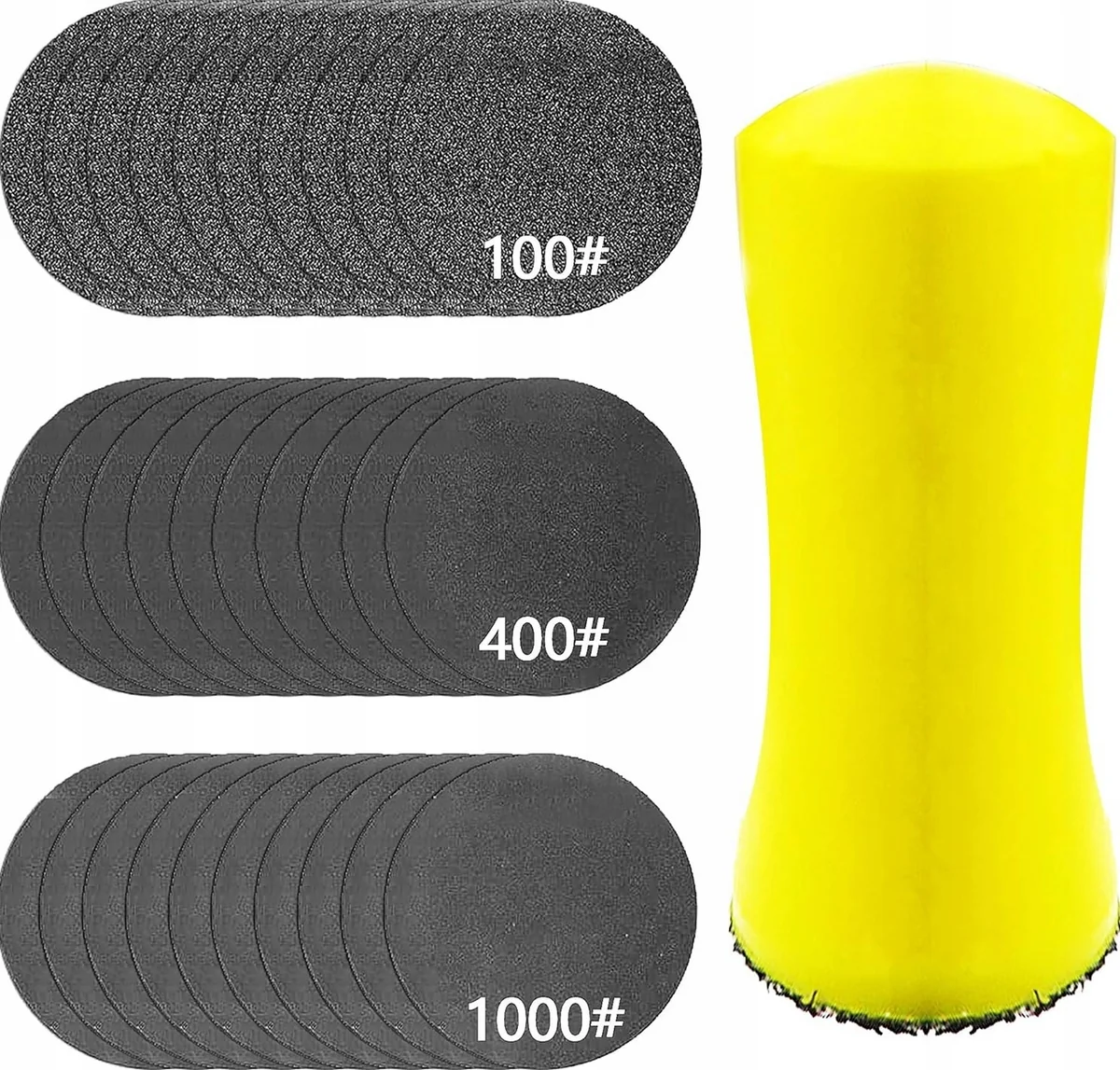 KLOCOK SZLIFIERSKI RĘCZNY 25MM MOKRO SUCHO PAPIER OKRĄGŁY BETON GIPS