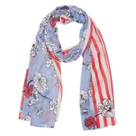 Apaszki i szaliki damskie - Szal damski S.Oliver długi w paski i kwiaty - miniaturka - grafika 1
