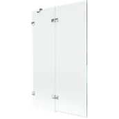 Parawany nawannowe - Mexen Lunar parawan nawannowy 2-skrzydłowy lewy 110 x 150 cm, transparent, chrom - 897-110-100-01-00-L - miniaturka - grafika 1