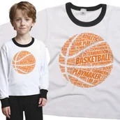 Piżamy dla dziewczynek - Piżama dziecięca Koszykówka Basketball Piłka Do Kosza Napisy 110/116 - VoloDonum - miniaturka - grafika 1