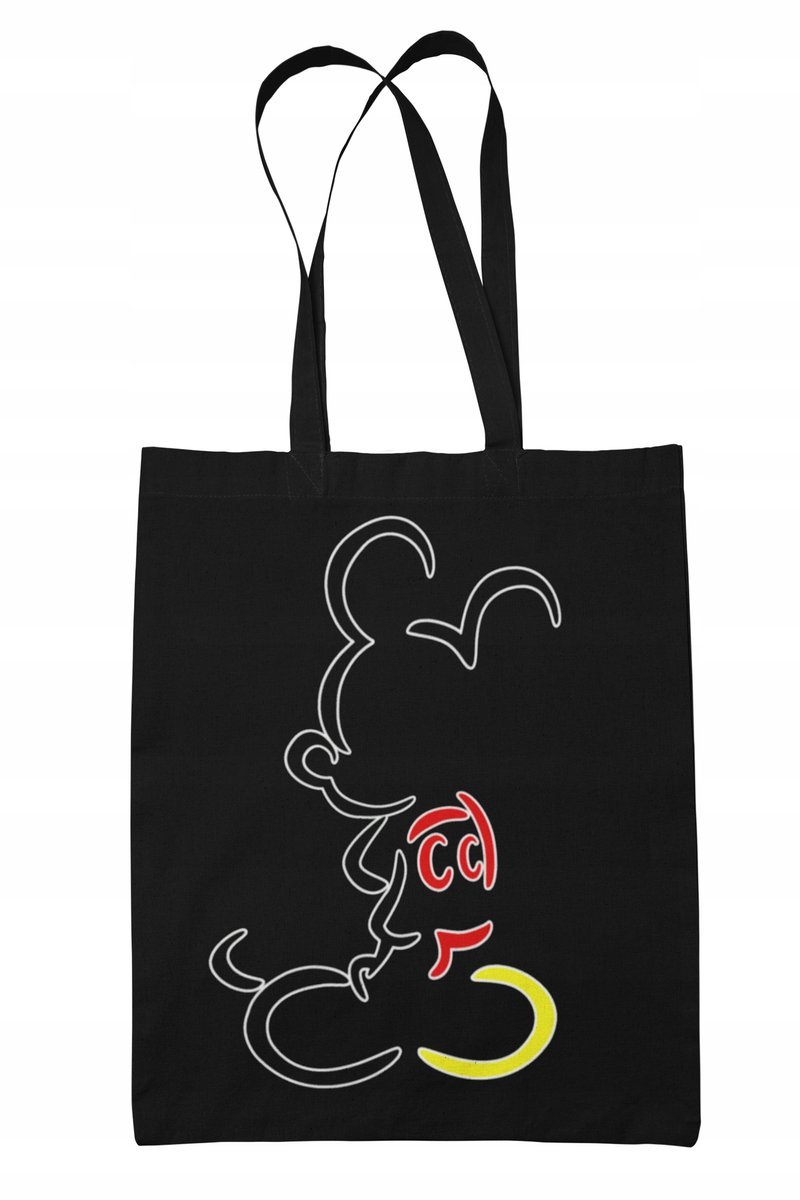 Torba Shopper-materiał-na ramie-myszka miki-prezen