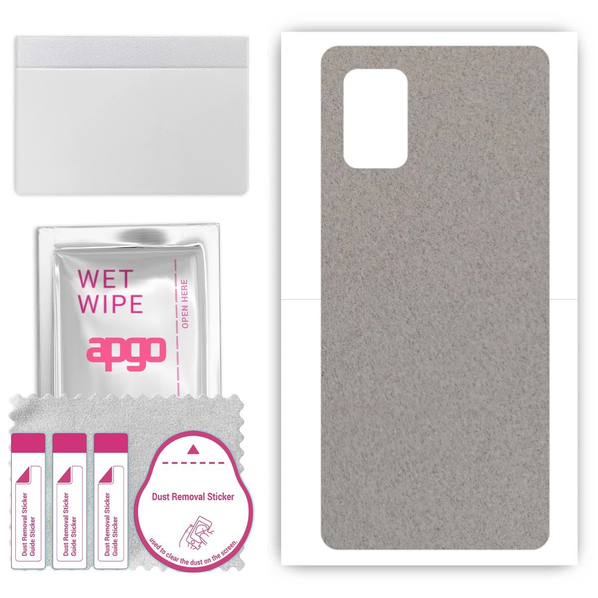 Folia naklejka skórka strukturalna na TYŁ Zamsz do Samsung Galaxy A Quantum - Zamsz Szary - apgo SKINS