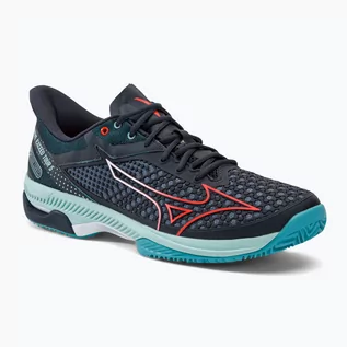 Buty sportowe męskie - Buty do tenisa męskie Mizuno Wave Exceed Tour 5 CC collegiate blue/soleil/tanager turquoise - grafika 1