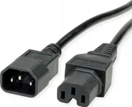 Kable - Kabel zasilający Value Kabel zasilający IEC320/C14 męski - C15 żeński, czarny, 1,8 m - miniaturka - grafika 1