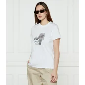 Koszulki i topy damskie - Karl Lagerfeld T-shirt IKON RS DUO | Regular Fit - miniaturka - grafika 1