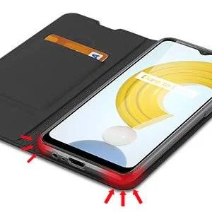 Dux Ducis Skin Pro kabura etui pokrowiec z klapką Realme C21 czarny - Etui i futerały do telefonów - miniaturka - grafika 11