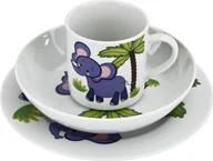 Miseczki i talerzyki dla dzieci - Lubiana Zestaw naczyń dla dzieci Słoń porcelanowy - miniaturka - grafika 1