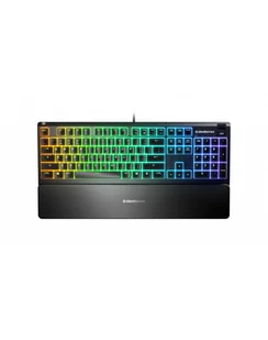D-E layout - SteelSeries APEX 3, gaming keyboard Kolor: CZARNY, rubber dome - Klawiatury - miniaturka - grafika 1