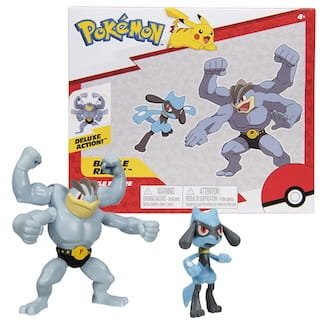 POKEMON Ruchoma Figurka Bitewna 2 pak MACHAMP i RIOLU