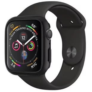 Spigen Thin Fit - Etui, nakładka na Apple Watch 4 (44mm) - Black SPN228BLK - Akcesoria do smartwatchy - miniaturka - grafika 3