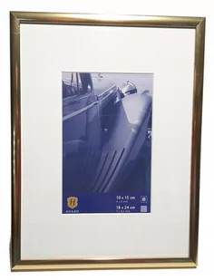 Złota alurama na zdjęcie 10x15 Ramka z passpartout - Ramki na zdjęcia - miniaturka - grafika 1