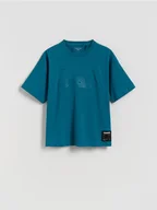Koszulki dla chłopców - Reserved - T-shirt oversize - jasnoturkusowy - miniaturka - grafika 1