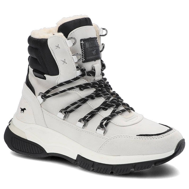 Błękitne Botki Mustang Damskie Ocieplane Obuwie