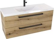 Szafki łazienkowe - Szafka z umywalką typu loft 100 ATH DC MAT - Drewnodekor mat- Uchwyt Czarny Mat - miniaturka - grafika 1