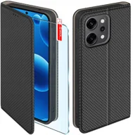 Etui i futerały do telefonów - Etui MAGNET do Oppo Reno 14 Pro 5G Zamykane Czarne Futerał + Szkło 9H - miniaturka - grafika 1