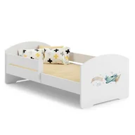 Łóżka dla dzieci i młodzieży - Łóżko dziecięce LUK z barierką 160x80 Samolot - miniaturka - grafika 1