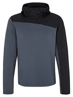 Bluzy męskie - Ziener Ziener Męska bluza z kapturem Jarmin | stretch, elastyczny, ciepły szary szary 56 217252 - miniaturka - grafika 1