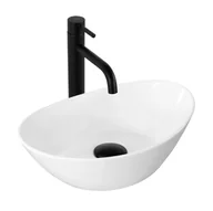 Umywalki - UMYWALKA CERAMICZNA NABLATOWA KATE 36 WHITE - miniaturka - grafika 1