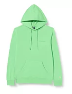 Bluzy męskie - Champion Męska bluza z kapturem Legacy American Classics Heavy Powerblend Terry małe logo z kapturem, jasnozielona, XL - miniaturka - grafika 1