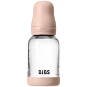 Butelki dla niemowląt - BIBS Baby Glass Bottle Round Latex butelka antykolkowa Blush 120 ml - miniaturka - grafika 1