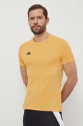 Koszulki męskie - adidas Performance t-shirt do biegania Adizero kolor żółty gładki IR7126 - miniaturka - grafika 1