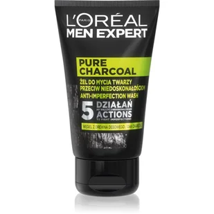 Loreal Paris Paris Men Expert Pure Charcoal żel do mycia twarzy przeciw niedoskonałościom 100ml - Żele do mycia twarzy - miniaturka - grafika 1