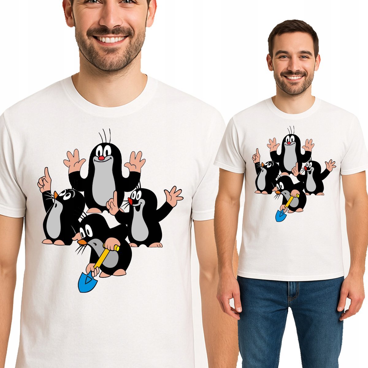 KRECIK ŚMIESZNA KOSZULKA Z NADRUKIEM AHOJ KRTEK PREZENT JAKOŚĆ XXL 3534