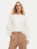 Swetry damskie - Desigual Sweter Regina 24WWJF35 Biały Regular Fit - miniaturka - grafika 1