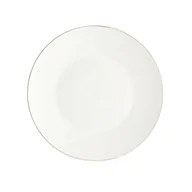 Talerze - Talerz porcelanowy deserowy Bella złota linia 20 cm beżowy - miniaturka - grafika 1