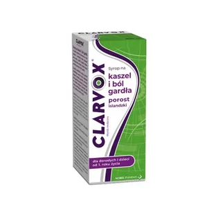 CLARVOX Syrop na kaszel i ból gardła 200ml - Witaminy i minerały - miniaturka - grafika 1
